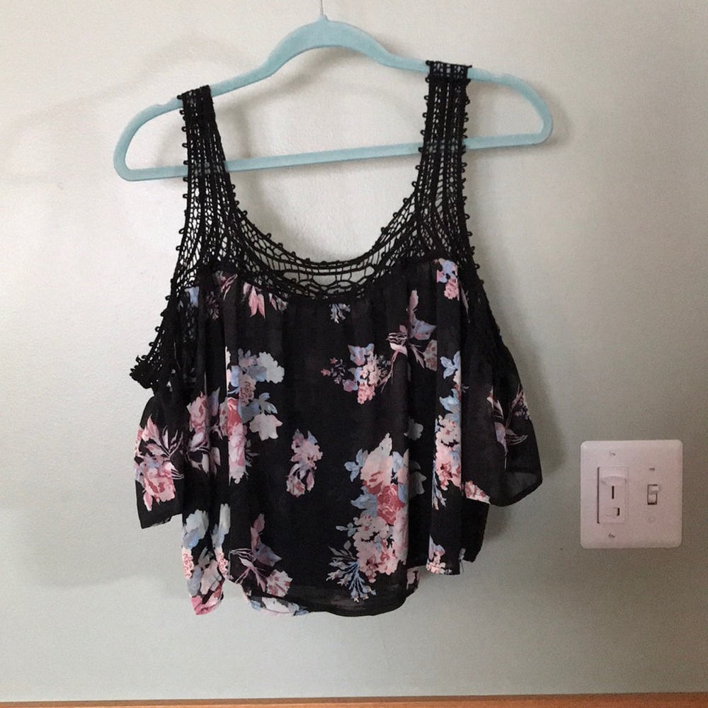 crop top floral top